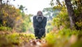 Powerful Silverback Gorilla Walks on a Forest Path Royalty Free Stock Photo