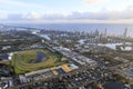 The magnificent Southport Racecourse seen from a hot air balloon