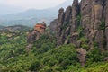 Magnificent spring landscape.Meteora Monasteries Holy Monastery of St. Nicholas Anapausas