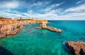 Magnificent spring view of popular tourist attraction - Torre Sant`Andrea