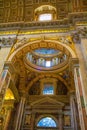 Magnificent St. Peter`s Basilica interior Vatican