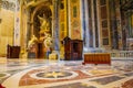 Magnificent St. Peter`s Basilica interior Vatican
