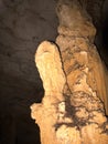 Magnificent stalactites in a cave in the reserve Ankaran, Madagascar Royalty Free Stock Photo