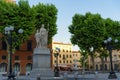 Magnificent summer daily view of the Piazza San Michele Saint Michael square in Lucca, Italy.