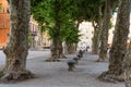 Magnificent summer daily view of the Piazza San Michele Saint Michael square in Lucca, Italy.