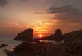 Magnificent sunrise Sinemorets, Bulgaria - Image Royalty Free Stock Photo