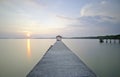 Magnificent sunset and lake reflections at Long Jetty