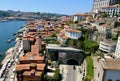 Magnificent sunset over the Porto city center and the Douro river, Portugal. Dom Luis I Bridge is a popular tourist spot Royalty Free Stock Photo