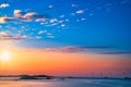 The magnificent sunset scenery on the sea Royalty Free Stock Photo