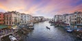 Magnificent Sunset of Venice Grand Canal from Rialto Bridge