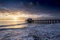 Magnificent sunset view over the pier at Newport Beach, California, USA Royalty Free Stock Photo