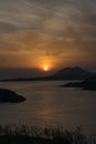 Magnificent Sunset. View from Sounio in Greece.