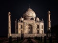 Magnificent Taj Mahal Bathed in Moonlight