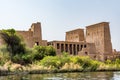Temple of Isis on Agilkia island moved from Philae island, Aswan, Egypt Royalty Free Stock Photo