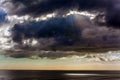 Magnificent thunderclouds over the Pacific Ocean