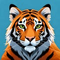 A magnificent tiger looking at the viewer - ai generated image Royalty Free Stock Photo