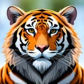 A magnificent tiger looking at the viewer - ai generated image Royalty Free Stock Photo