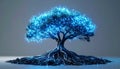 Luminous Tree of Knowledge and Data Royalty Free Stock Photo