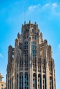Chicago, IL / USA - 8/28/2020: Magnificent Tribune Tower Neogothic style in Chicago