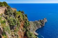 Magnificent view from Alanya castle at the peninsula Royalty Free Stock Photo