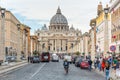 Magnificent view of the Cathedral of St. Peter from Via della Consiliazione