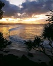 Magnificent view of Coolangatta Beach at sunset, QLD Australia