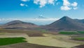 Magnificent view of erciyes mountain, fields and autumn texture Royalty Free Stock Photo