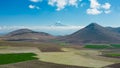 Magnificent view of erciyes mountain, fields and autumn texture Royalty Free Stock Photo