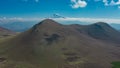 Magnificent view of erciyes mountain, fields and autumn texture Royalty Free Stock Photo