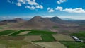 Magnificent view of erciyes mountain, fields and autumn texture Royalty Free Stock Photo