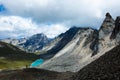 A magnificent view of the Garma Gorge valley near Everest, Tibet, China