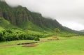 A magnificent view of Kualoa Ranch Royalty Free Stock Photo