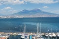 Magnificent view of Mount Vesuvius, Gulf of Naples, Italy
