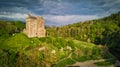 Magnificent view of Neidpath Castle Royalty Free Stock Photo