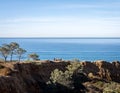 Magnificent view of Torrey Pines State Reserve - Seashore cliff in San Diego, California, United States of America. Royalty Free Stock Photo