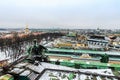 St. Petersburg, Russia, February 2020 View of the city center from the observation deck of St. Isaac`s Cathedral.
