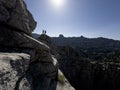 Magnificent views and dual climbers in dangerous, wild and high mountains