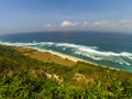 Panoramic view of the island. Melasti beach in Bali Royalty Free Stock Photo