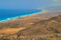 Magnificent views of the sea and the beach of Cofete, Fuerteventura