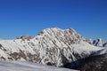 Magnificent views of the Tyrolean Alps in western Austria especially the rocky mountain Eggenkofel from the Obertilliach ski