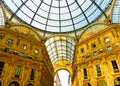 Magnificent Vittorio Emmanuele gallery, Milan Royalty Free Stock Photo