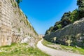 Magnificent walls of medieval city of Rhodes, Greece Royalty Free Stock Photo