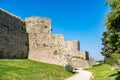 Magnificent walls of medieval city of Rhodes, Greece Royalty Free Stock Photo