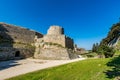 Magnificent walls of medieval city of Rhodes, Greece Royalty Free Stock Photo