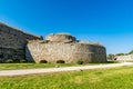 Magnificent walls of medieval city of Rhodes, Greece Royalty Free Stock Photo