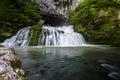 Magnificent waterfall located in France in Franche-ComtÃÂ©