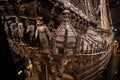 The magnificent wooden Vasa warship salvaged from the sea and displayed at Vasa Museum. Royalty Free Stock Photo