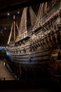 The magnificent wooden Vasa warship salvaged from the sea and displayed at Vasa Museum.