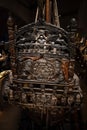 The magnificent wooden Vasa warship salvaged from the sea and displayed at Vasa Museum. Royalty Free Stock Photo