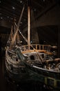 The magnificent wooden Vasa warship salvaged from the sea and displayed at Vasa Museum. Royalty Free Stock Photo